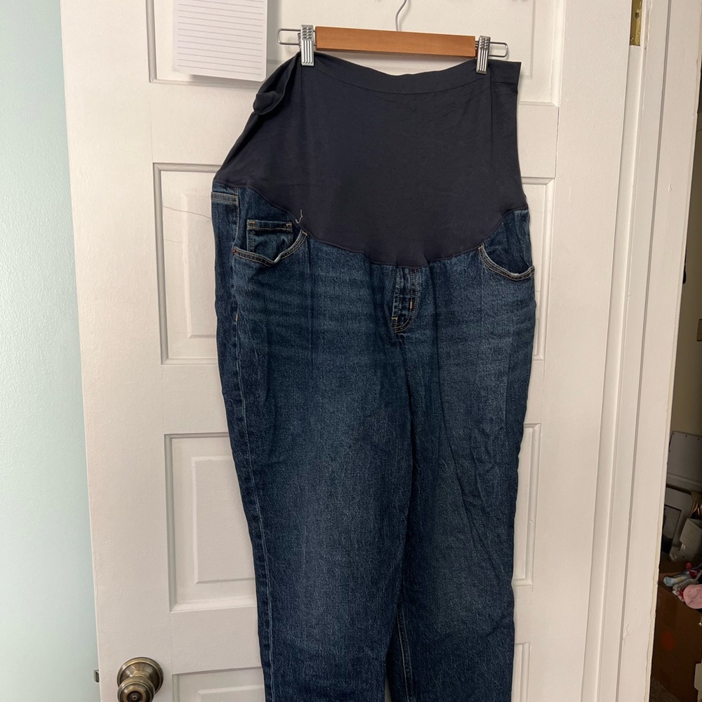 Old Navy Maternity Jeans - Boyfriend Cut, Full Panel, Size 20
